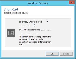 traces error the smart card cannot perform the requested operation|The smart card cannot perform the requested operation.